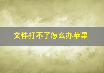 文件打不了怎么办苹果