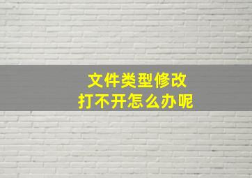 文件类型修改打不开怎么办呢