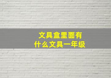 文具盒里面有什么文具一年级