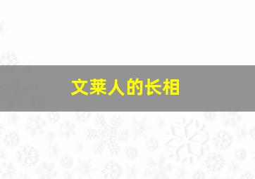 文莱人的长相