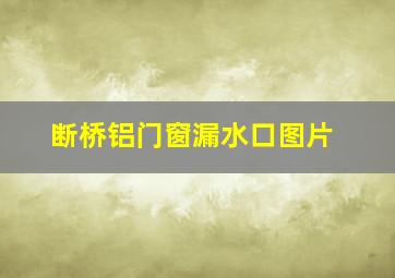 断桥铝门窗漏水口图片