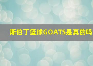 斯伯丁篮球GOATS是真的吗