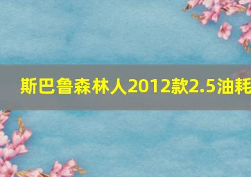 斯巴鲁森林人2012款2.5油耗