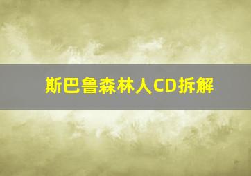 斯巴鲁森林人CD拆解