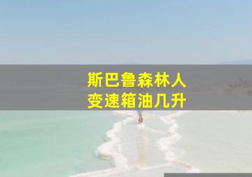 斯巴鲁森林人变速箱油几升