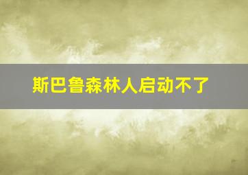 斯巴鲁森林人启动不了