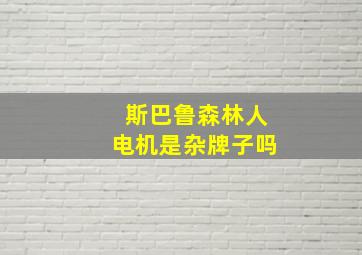 斯巴鲁森林人电机是杂牌子吗