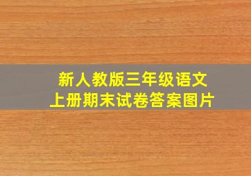 新人教版三年级语文上册期末试卷答案图片