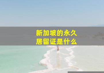 新加坡的永久居留证是什么