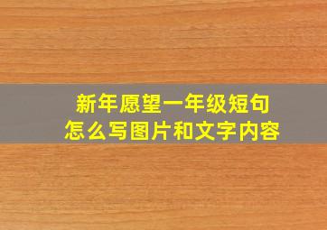 新年愿望一年级短句怎么写图片和文字内容