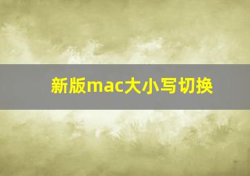 新版mac大小写切换