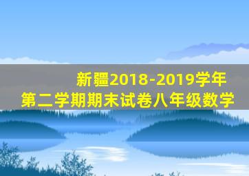 新疆2018-2019学年第二学期期末试卷八年级数学