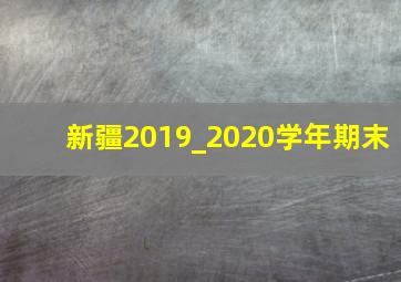 新疆2019_2020学年期末