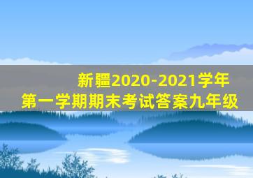 新疆2020-2021学年第一学期期末考试答案九年级