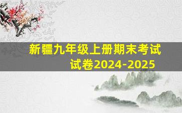 新疆九年级上册期末考试试卷2024-2025