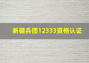 新疆兵团12333资格认证