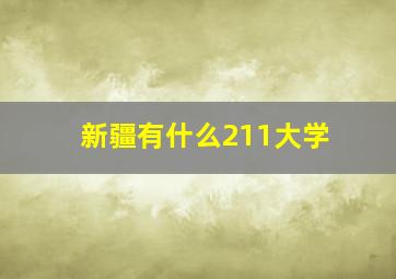 新疆有什么211大学