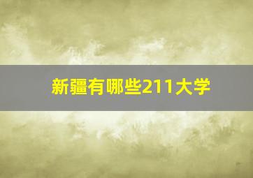 新疆有哪些211大学