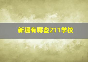 新疆有哪些211学校