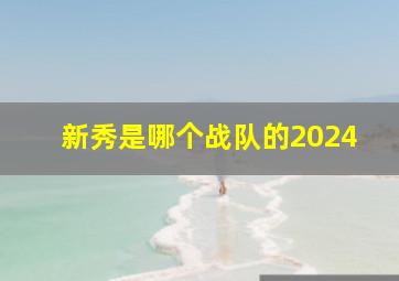 新秀是哪个战队的2024