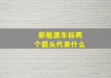 新能源车标两个箭头代表什么