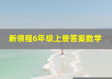 新领程6年级上册答案数学