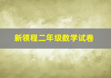 新领程二年级数学试卷