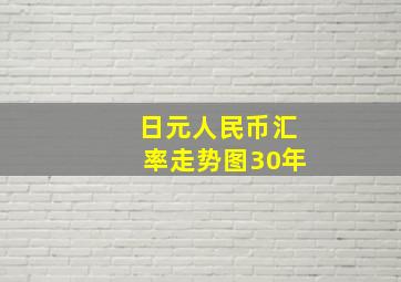 日元人民币汇率走势图30年