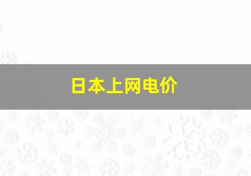 日本上网电价