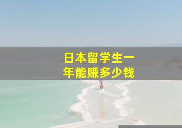 日本留学生一年能赚多少钱