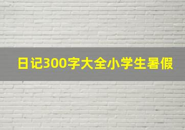 日记300字大全小学生暑假