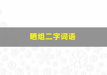 晒组二字词语