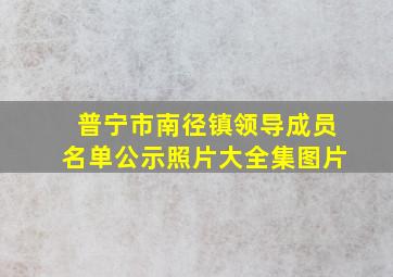 普宁市南径镇领导成员名单公示照片大全集图片