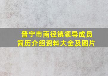 普宁市南径镇领导成员简历介绍资料大全及图片