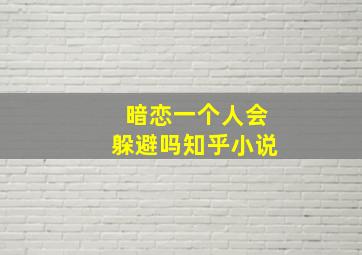 暗恋一个人会躲避吗知乎小说