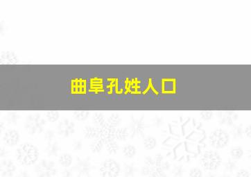 曲阜孔姓人口