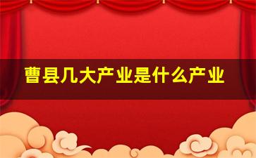 曹县几大产业是什么产业