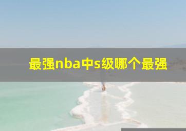 最强nba中s级哪个最强