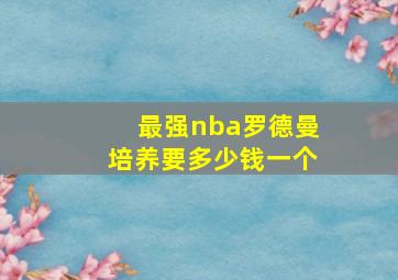 最强nba罗德曼培养要多少钱一个