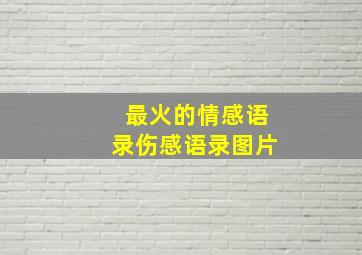 最火的情感语录伤感语录图片