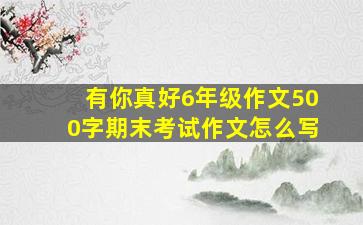 有你真好6年级作文500字期末考试作文怎么写