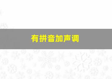 有拼音加声调