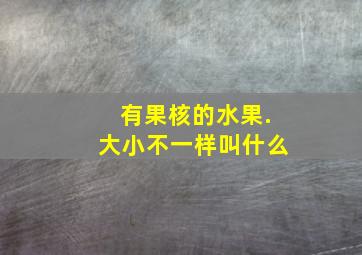 有果核的水果.大小不一样叫什么