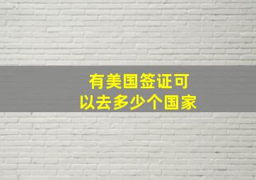 有美国签证可以去多少个国家