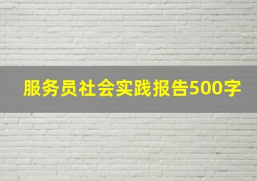 服务员社会实践报告500字