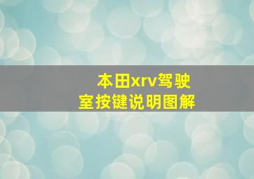 本田xrv驾驶室按键说明图解