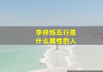 李梓烁五行是什么属性的人