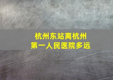 杭州东站离杭州第一人民医院多远