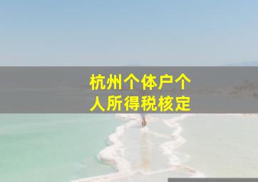 杭州个体户个人所得税核定