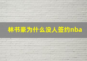 林书豪为什么没人签约nba